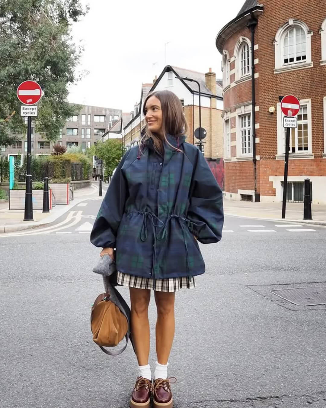 SOKYND Teresa Oversized Plaid Lace-Up Jacket JacketSOKYND-966103-M-OS-89303M