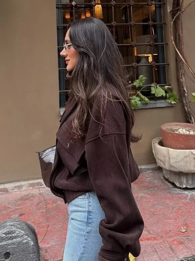 SOKYND Valerie Vintage Oversized Bomber Jacket JacketSOKYND-197207-DEE-L-47319Deep CoffeeL