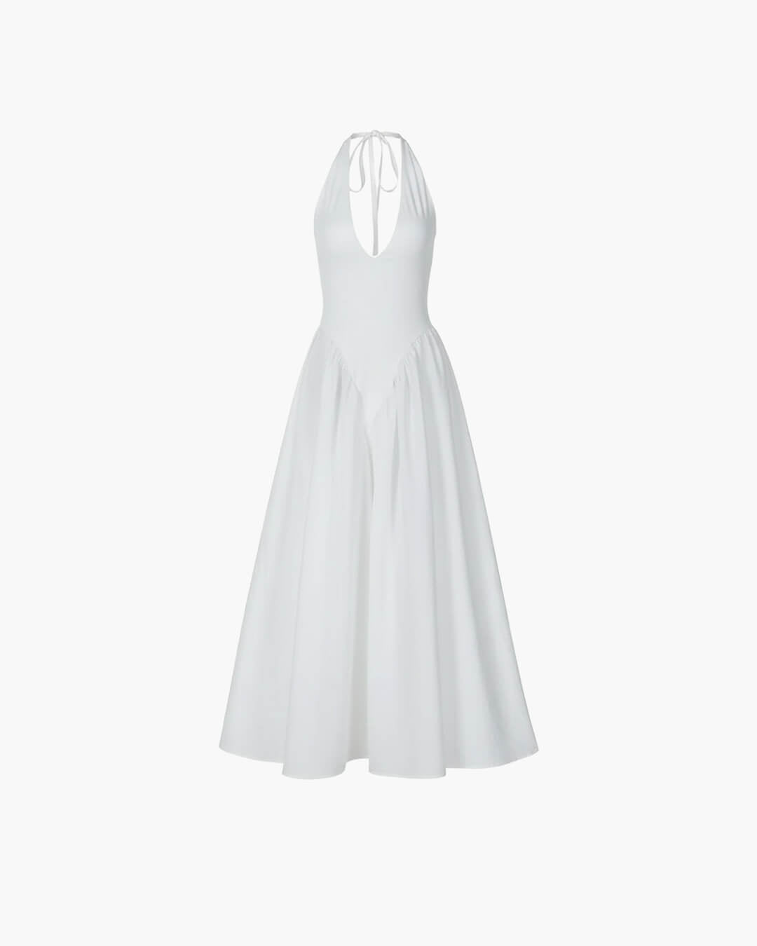 SOKYND Yara Deep Neck Maxi Dress DressWhiteXL