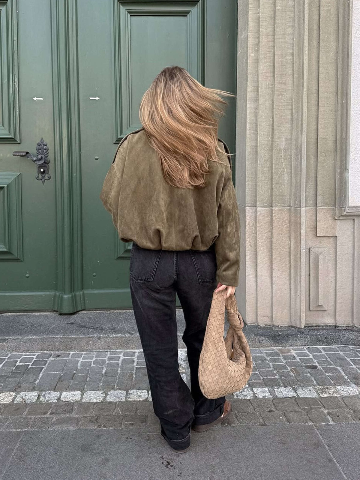 Zelda Suede Bomber Jacket
