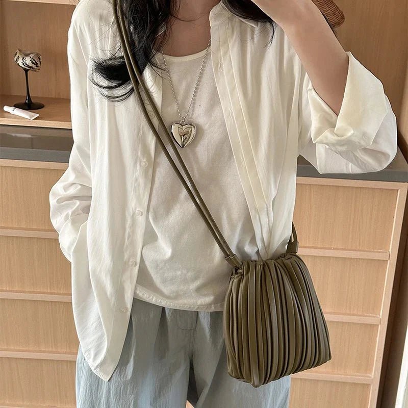 Claudia Pleated Crossbody Bag